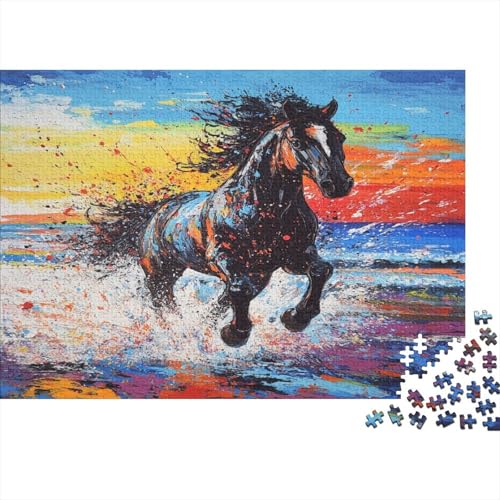 Edles Pferd 300 Teile Puzzle Spielzeug Geschenk Kinder Lernspiel Für Erwachsene Und Kinder Impossible Puzzle 300pcs (40x28cm) von DVAPAHEVK