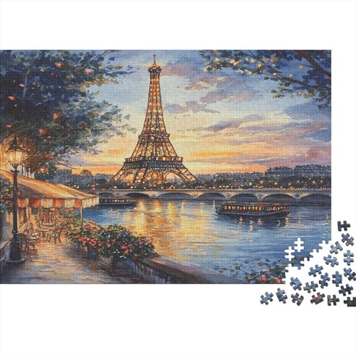 Eiffelturm 300 Teile Puzzle Puzzle Für Erwachsene Kinder Lernspiel Familienspaß Impossible Puzzle 300pcs (40x28cm) von DVAPAHEVK