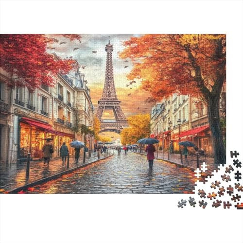 Eiffelturm 300 Teile Puzzle Spielzeug Geschenk Geschicklichkeitsspiel Familienspaß 100% Recycelten Kartons 300pcs (40x28cm) von DVAPAHEVK