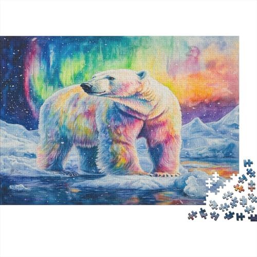 Eisbär 300 Teile Puzzle Puzzle-Geschenk Kinder Lernspiel Familienspaß 100% Recycelten Kartons 300pcs (40x28cm) von DVAPAHEVK