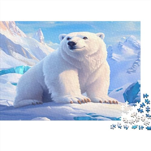 Eisbär 300 Teile Puzzle Spielzeug Geschenk Kinder Lernspiel Familienspaß Impossible Puzzle 300pcs (40x28cm) von DVAPAHEVK