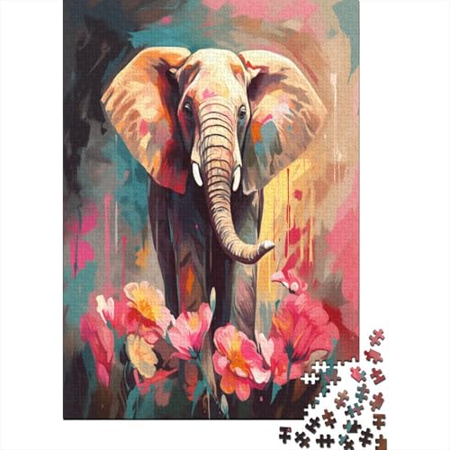 Elefant 1000 Teile Puzzle Spielzeug Geschenk Kinder Lernspiel Familienspaß Impossible Puzzle 1000pcs (75x50cm) von DVAPAHEVK