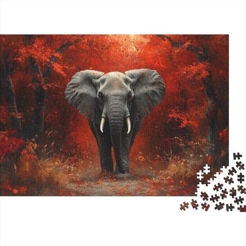 Elefant 300 Teile Puzzle Puzzle-Geschenk Geschicklichkeitsspiel Für Erwachsene Und Kinder Impossible Puzzle 300pcs (40x28cm) von DVAPAHEVK