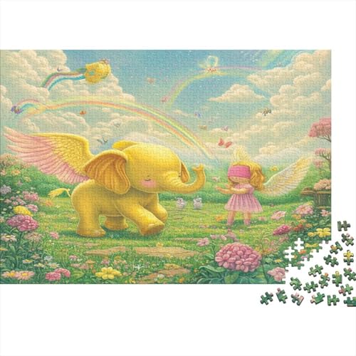 Elefant 300 Teile Puzzle Spielzeug Geschenk Kinder Lernspiel Familienspaß Impossible Puzzle 300pcs (40x28cm) von DVAPAHEVK