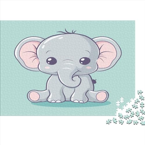 Elefant 300 Teile Puzzle Spielzeug Geschenk Kinder Lernspiel Familienspaß Impossible Puzzle 300pcs (40x28cm) von DVAPAHEVK