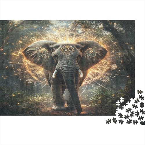 Elefant 500 Teile Puzzle Premium Quality Puzzle Geschicklichkeitsspiel Familienspaß 100% Recycelten Kartons 500pcs (52x38cm) von DVAPAHEVK