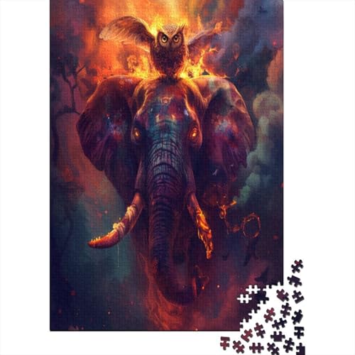 Elefant 500 Teile Puzzle Puzzle Für Erwachsene Geschicklichkeitsspiel Familienspaß Impossible Puzzle 500pcs (52x38cm) von DVAPAHEVK