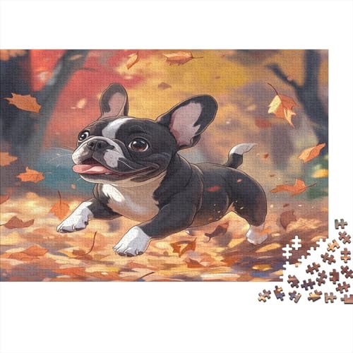 FRANZÖSISCHER BULLHund 300 Teile Puzzle Spielzeug Geschenk Geschicklichkeitsspiel Familienspaß 100% Recycelten Kartons 300pcs (40x28cm) von DVAPAHEVK