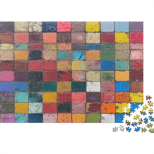 Farbige Bausteine 1000 Teile Puzzle Spielzeug Geschenk Kinder Lernspiel Familienspaß 100% Recycelten Kartons 1000pcs (75x50cm) von DVAPAHEVK