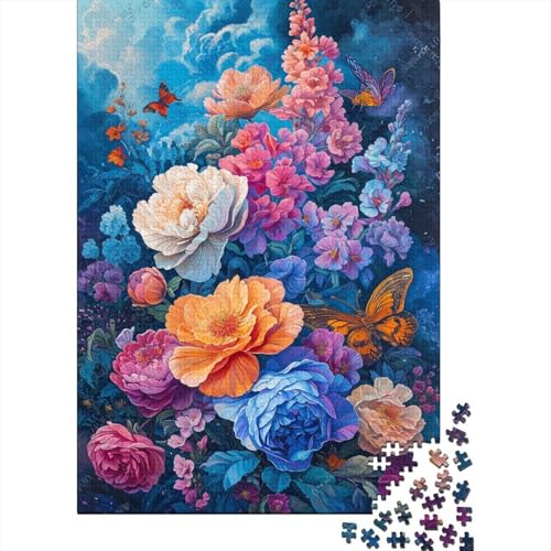 Farbige Rosen 300 Teile Puzzle Puzzle Für Erwachsene Geschicklichkeitsspiel Familienspaß 100% Recycelten Kartons 300pcs (40x28cm) von DVAPAHEVK