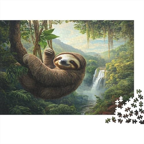 Faultier 500 Teile Puzzle Puzzle Für Erwachsene Geschicklichkeitsspiel Familienspaß Impossible Puzzle 500pcs (52x38cm) von DVAPAHEVK