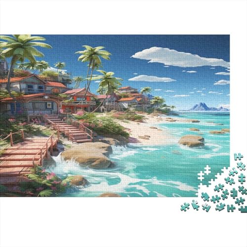 Ferienbucht 300 Teile Puzzle Spielzeug Geschenk Kinder Lernspiel Für Erwachsene Und Kinder Impossible Puzzle 300pcs (40x28cm) von DVAPAHEVK