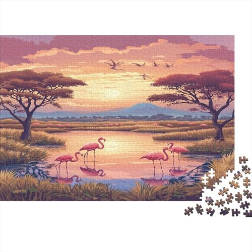 Flamingo 1000 Teile Puzzle Spielzeug Geschenk Geschicklichkeitsspiel Familienspaß 100% Recycelten Kartons 1000pcs (75x50cm) von DVAPAHEVK