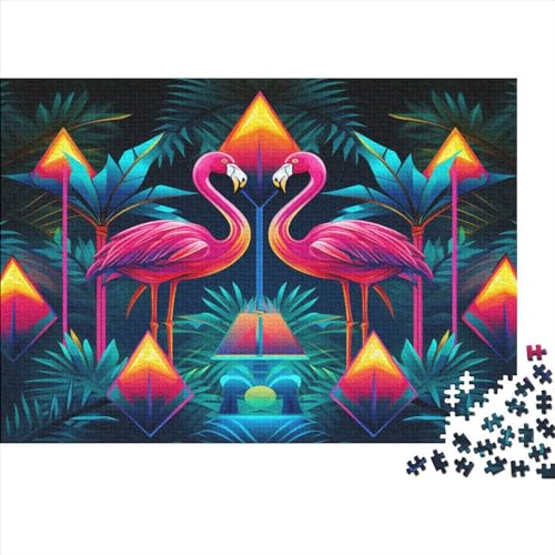 Flamingo 300 Teile Puzzle Premium Quality Puzzle Geschicklichkeitsspiel Familienspaß 100% Recycelten Kartons 300pcs (40x28cm) von DVAPAHEVK