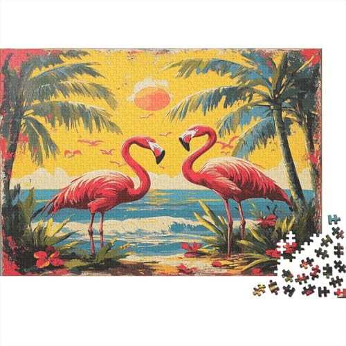 Flamingo 300 Teile Puzzle Puzzle Für Erwachsene Kinder Lernspiel Für Erwachsenen Ab 14 Jahren Impossible Puzzle 300pcs (40x28cm) von DVAPAHEVK