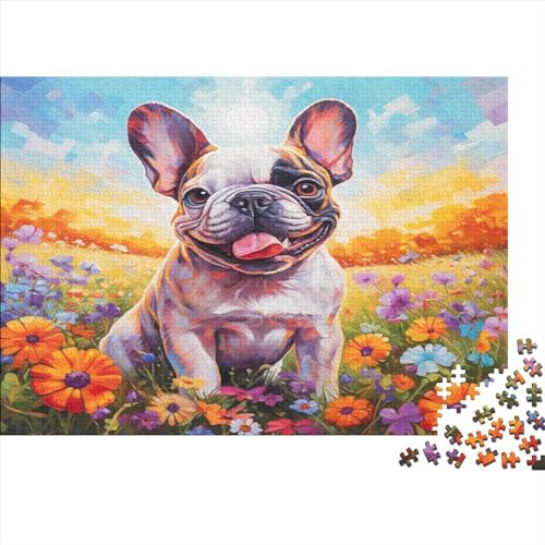 French Bulldogge 300 Teile Puzzle Puzzle-Geschenk Geschicklichkeitsspiel Für Erwachsene Und Kinder 100% Recycelten Kartons 300pcs (40x28cm) von DVAPAHEVK