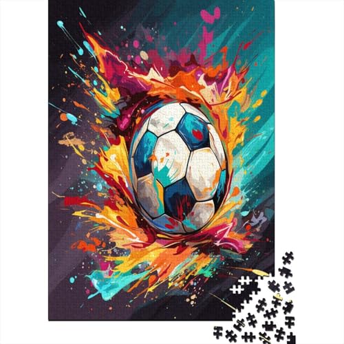 Fußball 1000 Teile Puzzle Puzzle-Geschenk Geschicklichkeitsspiel Familienspaß 100% Recycelten Kartons 1000pcs (75x50cm) von DVAPAHEVK