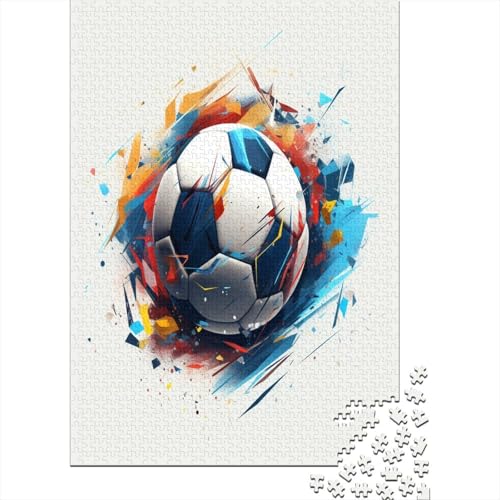 Fußball 300 Teile Puzzle Puzzle-Geschenk Familien-Puzzlespiel Familienspaß 100% Recycelten Kartons 300pcs (40x28cm) von DVAPAHEVK