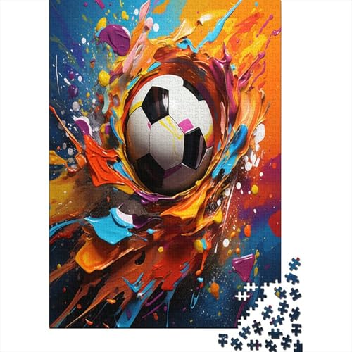 Fußball 500 Teile Puzzle Puzzle-Geschenk Geschicklichkeitsspiel Familienspaß Impossible Puzzle 500pcs (52x38cm) von DVAPAHEVK