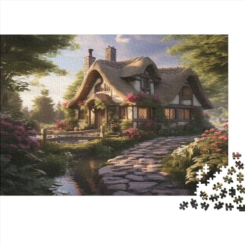 Gemütliche Hütte 300 Teile Puzzle Puzzle Für Erwachsene Geschicklichkeitsspiel Familienspaß 100% Recycelten Kartons 300pcs (40x28cm) von DVAPAHEVK