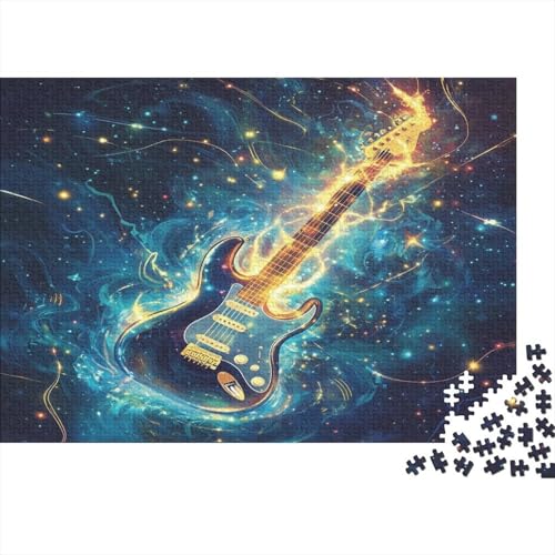 Gitarre 300 Teile Puzzle Premium Quality Puzzle Kinder Lernspiel Familienspaß 100% Recycelten Kartons 300pcs (40x28cm) von DVAPAHEVK