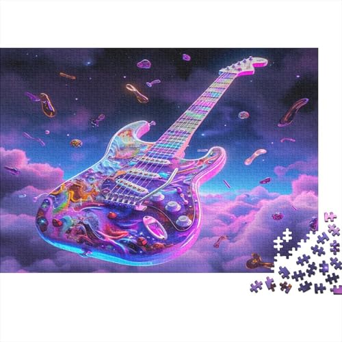 Gitarre 500 Teile Puzzle Premium Quality Puzzle Kinder Lernspiel Für Erwachsene Und Kinder Impossible Puzzle 500pcs (52x38cm) von DVAPAHEVK