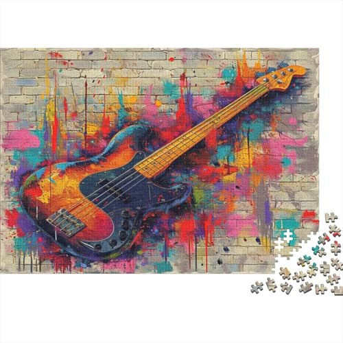 Gitarre Puzzle 1000 Teile,Puzzle Für Erwachsene, Impossible Puzzle, GesKükenlichkeitsspiel Für Die Ganze Familie,Puzzle Legespiel- Erwachsenenpuzzle Puzzel 1000pcs (75x50cm) von DVAPAHEVK