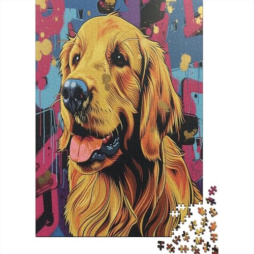 Golden Retriever 300 Teile Puzzle Spielzeug Geschenk Familien-Puzzlespiel Familienspaß 100% Recycelten Kartons 300pcs (40x28cm) von DVAPAHEVK