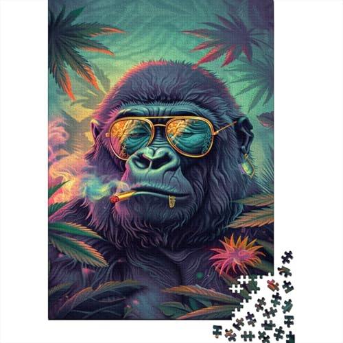 Gorilla 300 Teile Puzzle Puzzle-Geschenk Geschicklichkeitsspiel Familienspaß Impossible Puzzle 300pcs (40x28cm) von DVAPAHEVK