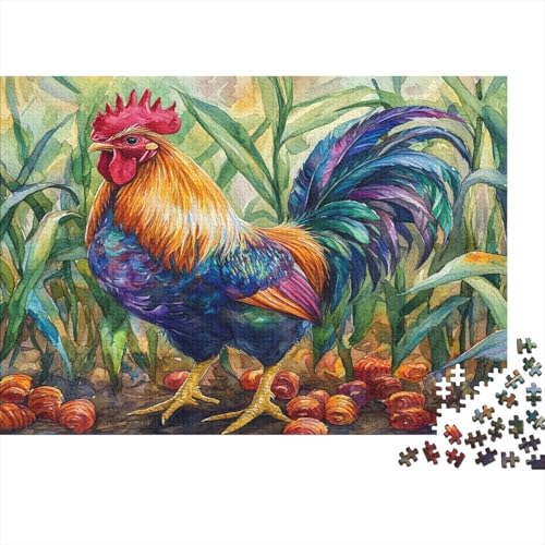 Hahn 300 Teile Puzzle Spielzeug Geschenk Kinder Lernspiel Familienspaß 100% Recycelten Kartons 300pcs (40x28cm) von DVAPAHEVK