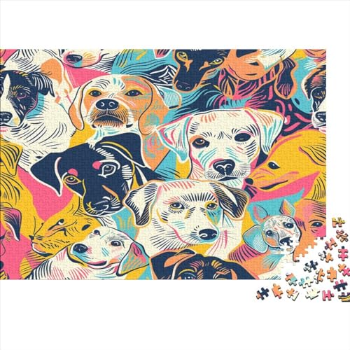 Hund 500 Teile Puzzle Spielzeug Geschenk Geschicklichkeitsspiel Familienspaß 100% Recycelten Kartons 500pcs (52x38cm) von DVAPAHEVK