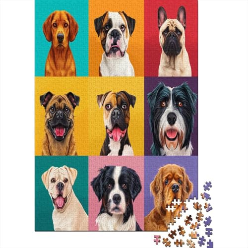 Hunderassen 300 Teile Puzzle Premium Quality Puzzle Geschicklichkeitsspiel Familienspaß Impossible Puzzle 300pcs (40x28cm) von DVAPAHEVK