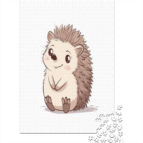 Igel 300 Teile Puzzle Puzzle Für Erwachsene Geschicklichkeitsspiel Familienspaß 100% Recycelten Kartons 300pcs (40x28cm) von DVAPAHEVK