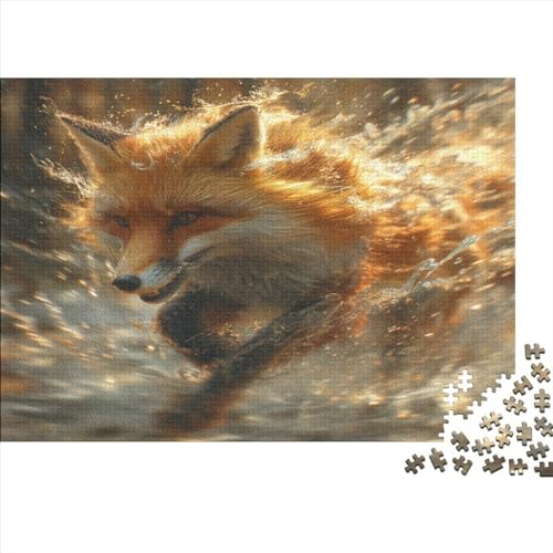 Jungle Fuchs 500 Teile Puzzle Puzzle-Geschenk Familien-Puzzlespiel Familienspaß Impossible Puzzle 500pcs (52x38cm) von DVAPAHEVK