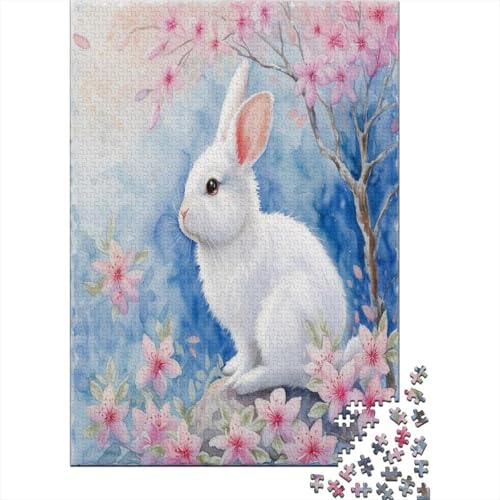 Kaninchen 1000 Teile Puzzle Spielzeug Geschenk Geschicklichkeitsspiel Familienspaß 100% Recycelten Kartons 1000pcs (75x50cm) von DVAPAHEVK