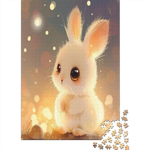 Kaninchen 300 Teile Puzzle Spielzeug Geschenk Kinder Lernspiel Für Erwachsene Und Kinder Impossible Puzzle 300pcs (40x28cm) von DVAPAHEVK