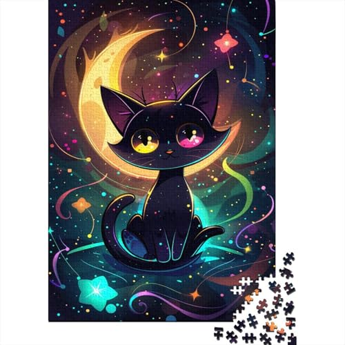 Katze 1000 Teile Puzzle Premium Quality Puzzle Kinder Lernspiel Für Erwachsene Und Kinder Impossible Puzzle 1000pcs (75x50cm) von DVAPAHEVK