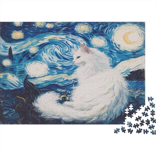 Katze 1000 Teile Puzzle Puzzle-Geschenk Geschicklichkeitsspiel Für Erwachsene Und Kinder Impossible Puzzle 1000pcs (75x50cm) von DVAPAHEVK