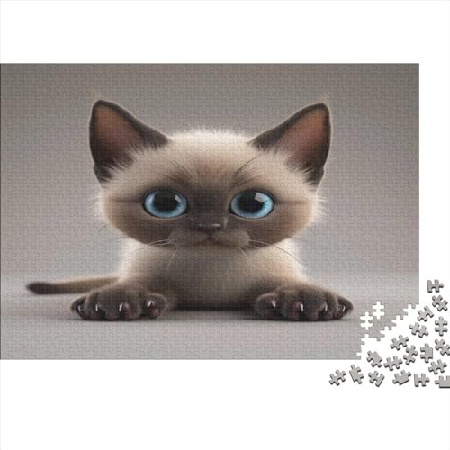 Katze 1000 Teile Puzzle Spielzeug Geschenk Kinder Lernspiel Familienspaß Impossible Puzzle 1000pcs (75x50cm) von DVAPAHEVK