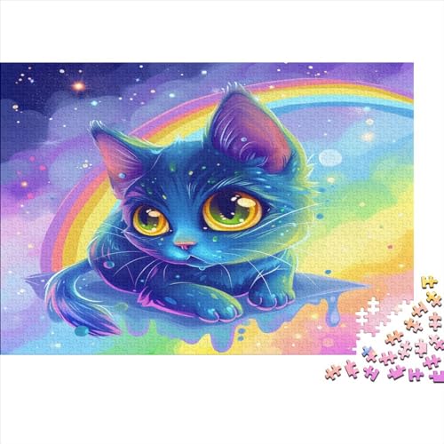 Katze 300 Teile Puzzle Premium Quality Puzzle Geschicklichkeitsspiel Familienspaß Impossible Puzzle 300pcs (40x28cm) von DVAPAHEVK