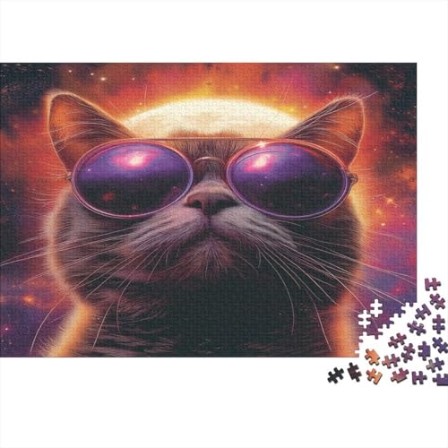 Katze 300 Teile Puzzle Puzzle Für Erwachsene Kinder Lernspiel Familienspaß Impossible Puzzle 300pcs (40x28cm) von DVAPAHEVK