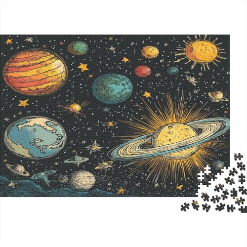 Kosmische Planeten 300 Teile Puzzle Puzzle-Geschenk Kinder Lernspiel Für Erwachsene Und Kinder Impossible Puzzle 300pcs (40x28cm) von DVAPAHEVK