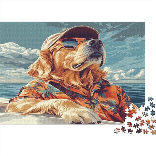 Labrador Retriever 1000 Teile Puzzle Premium Quality Puzzle Geschicklichkeitsspiel Familienspaß Impossible Puzzle 1000pcs (75x50cm) von DVAPAHEVK