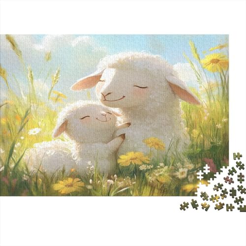 Lamm 300 Teile Puzzle Puzzle Für Erwachsene Kinder Lernspiel Für Erwachsenen Ab 14 Jahren Impossible Puzzle 300pcs (40x28cm) von DVAPAHEVK