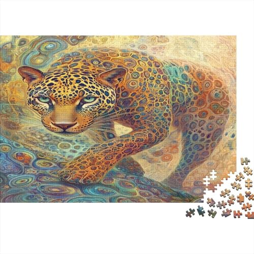 Leopard 300 Teile Puzzle Puzzle-Geschenk Geschicklichkeitsspiel Familienspaß Impossible Puzzle 300pcs (40x28cm) von DVAPAHEVK