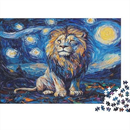 Löwe 1000 Teile Puzzle Spielzeug Geschenk Geschicklichkeitsspiel Familienspaß Impossible Puzzle 1000pcs (75x50cm) von DVAPAHEVK