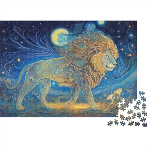 Löwe 1000 Teile Puzzle Spielzeug Geschenk Kinder Lernspiel Familienspaß Impossible Puzzle 1000pcs (75x50cm) von DVAPAHEVK