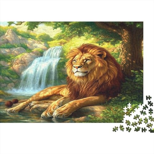 Löwe 300 Teile Puzzle Premium Quality Puzzle Geschicklichkeitsspiel Familienspaß Impossible Puzzle 300pcs (40x28cm) von DVAPAHEVK