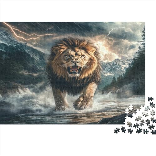 Löwe 300 Teile Puzzle Spielzeug Geschenk Geschicklichkeitsspiel Familienspaß Impossible Puzzle 300pcs (40x28cm) von DVAPAHEVK