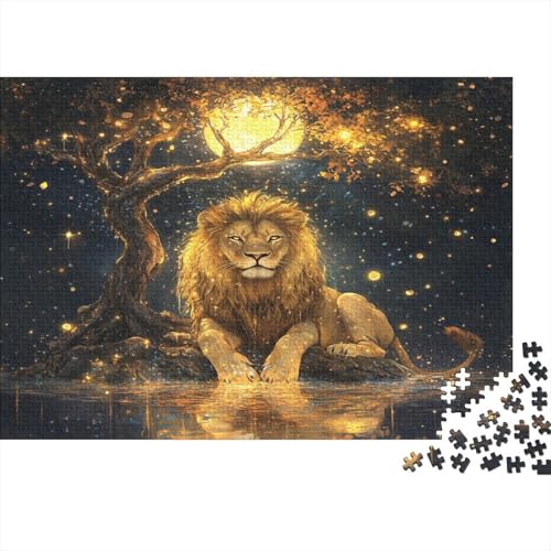 Löwe 500 Teile Puzzle Premium Quality Puzzle Geschicklichkeitsspiel Familienspaß 100% Recycelten Kartons 500pcs (52x38cm) von DVAPAHEVK